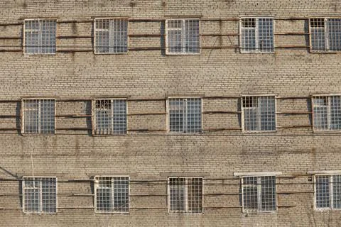 Gratings windows prison Stock Photos