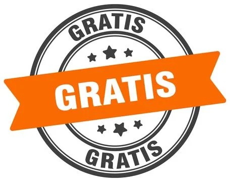 Gratis stamp. gratis label on transparent background. round sign Stock Illustration