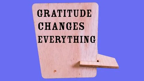 Gratitude changes everything concept  库存照片