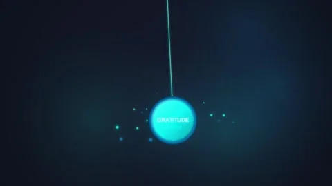 Gratitude Glowing Orb Pendulum Swinging Concept Vídeos de archivo 348572276