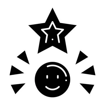 Gratitude Glyph Icon Stock Illustration