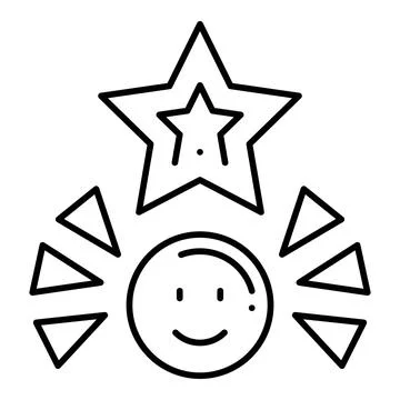Gratitude Line Icon Stock Illustration