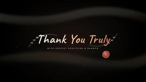 Gratitude message with elegant typography and warm colors Stock Footage 344585158