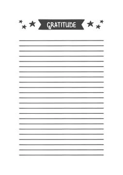 Gratitude. Vector Template for Agenda, Planner and Other Stationery Stock Illustration