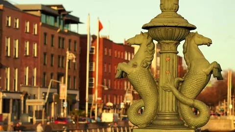 Grattan bridge dublin Stock Footage 168149263