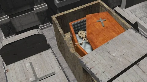 THE GRAVE AND THE DEATH Stock Footage 89162822