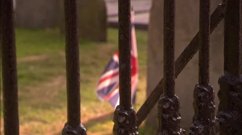 Grave and flag Stock Footage 53338701