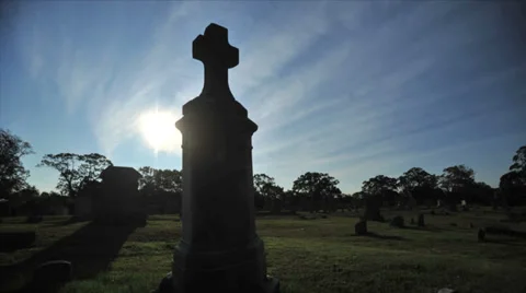Grave cross tl Stock Footage 34450178