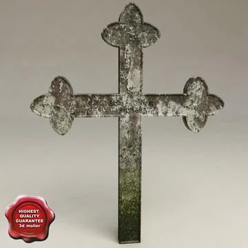 Grave cross V2 3D Model
