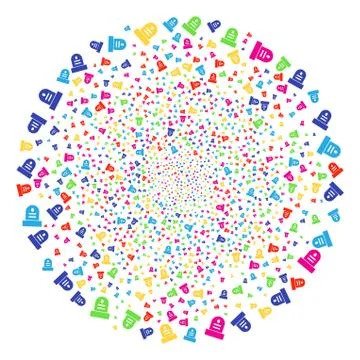Grave Exploding Round Cluster イラスト素材