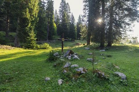 Grave of a fallen soldier Stock-Fotos
