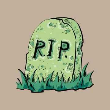 Grave flat design vector Stock Illustration