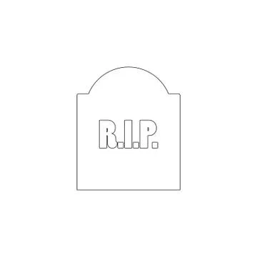 Grave. flat vector icon Stock Illustration
