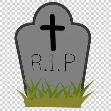 Grave with grass Halloween Stock Illustration