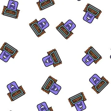 Grave halloween vector seamless pattern Stock Illustration