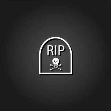 Grave icon flat. Stock Illustration