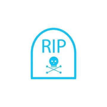 Grave icon flat. Stock Illustration