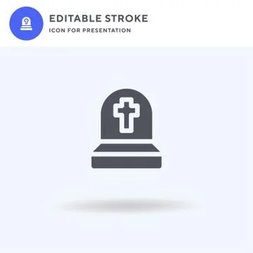 Grave icon vector, filled flat sign, solid pictogram isolated on white, logo Stock Illustration