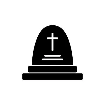 Grave icon on white. Stock-Illustration