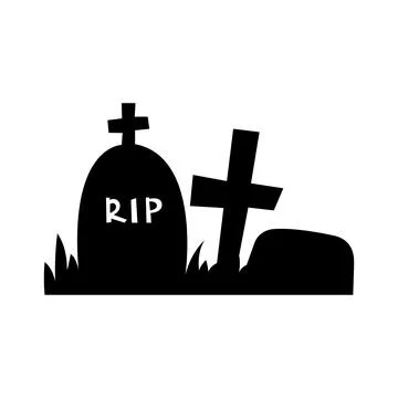 Grave icon on white isolated background. Vector illustration Stock Illustration