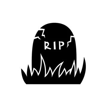 Grave icon on white isolated background. Vector illustration Stock Illustration