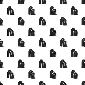 Grave pattern seamless Stock Illustration