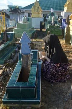 Grave pilgrimage Stock Photos