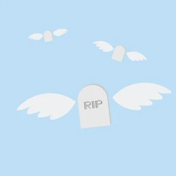 Grave rip angel icon of vector ESP 10 Stock Illustration