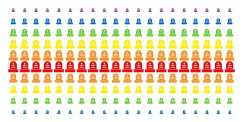 Grave Shape Halftone Spectrum Array Stock-Illustration