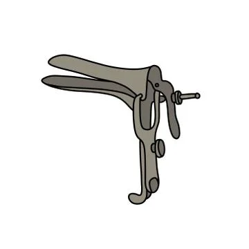 Grave speculum doodle icon, vector color illustration Stock Illustration