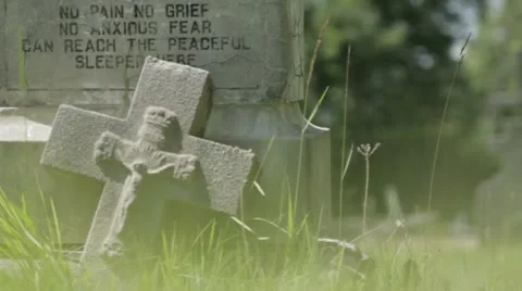 Grave stone poem Stock Footage 10816029