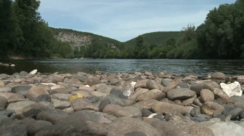 Grave stones from river Stock Footage 51165446