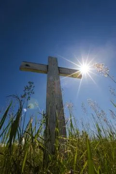 Grave in sunlight Stock Photos