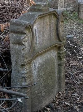 Grave surrounded by dry branches Stock Photos