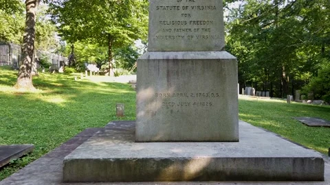 Grave of Thomas Jefferson Video stock 134646242