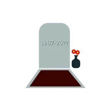 Grave on white 库存插图
