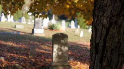 Grave yard autumn Stock-Footage 5164090