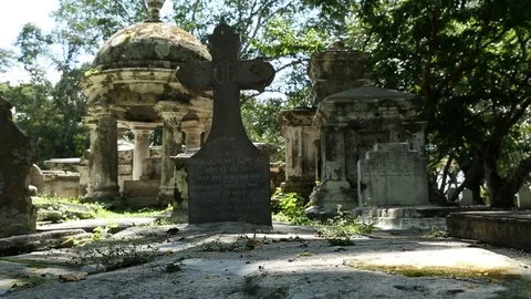 Grave yard Stock Footage 100996257