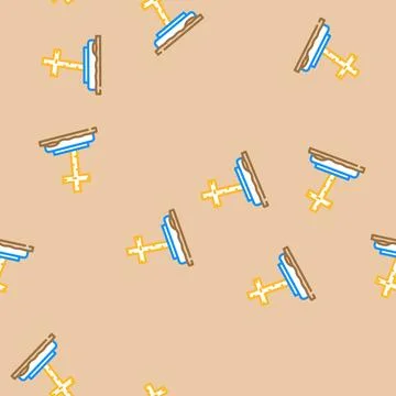 Grave zombie horror vector seamless pattern Stock Illustration