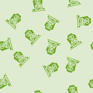 Grave zombie scary glyph vector seamless pattern Stock Illustration