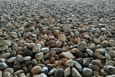 Gravel on ground construction material for reference. ground and sub base lay Foto stock