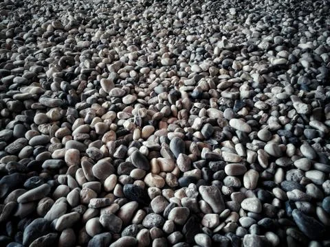 Gravel on ground construction material for reference. ground and sub base lay Stock Photos