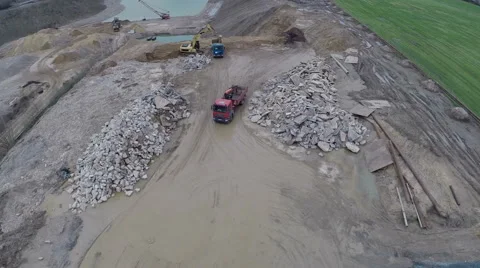 Gravel Pit Stock Footage 59008923