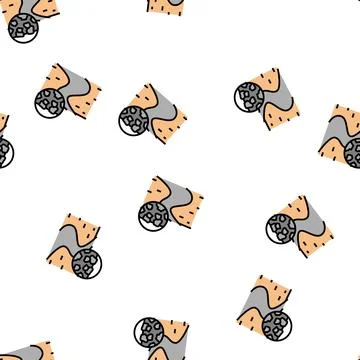 Gravel road vector seamless pattern Stock Illustration