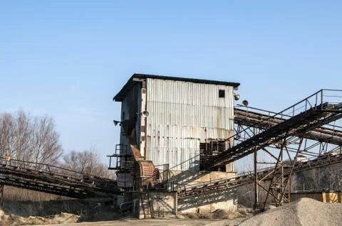 Gravel sorting facility Stock Photos
