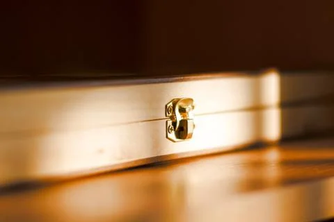 Graven chest lock / Background Stock Photos