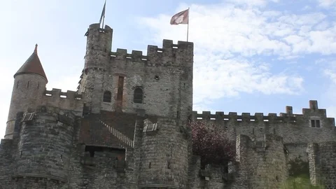 Gravensteen Castle Stock Footage 77213999