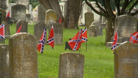Graves of Confederate dead Stock Footage 90499441