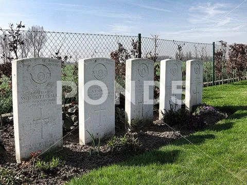 Graves at Flanders Fields, Ypres Stock Photos