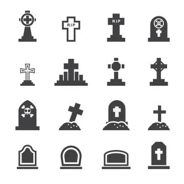 Graves icon Illustrazione stock
